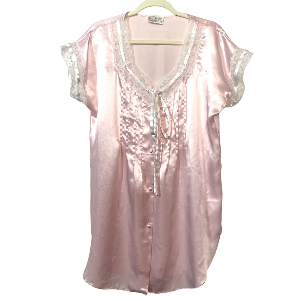 Vintage Val Mode Lingerie Pink Satin Nightgown